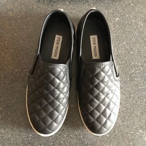 Steve Madden quilted black sneakers